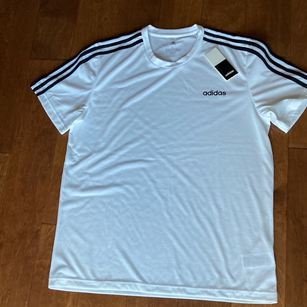 * NEW *White Adidas Mens Large Shirt
